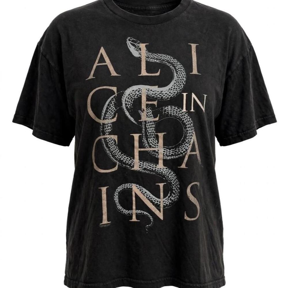 Alice In Chains Snakes T-Shirt Mens XL Grunge Rock Band Tee no tag